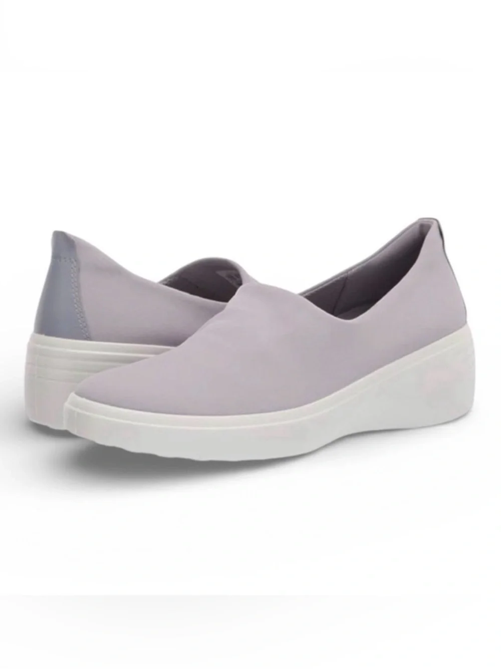 ECCO Soft 7 Wedge Slip-on Sneaker Silver Gray Women’s EU Sz 41; US 10-10.5